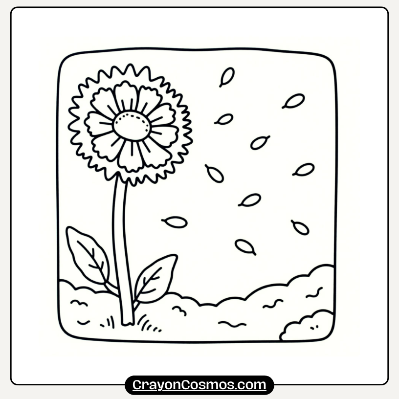 1.Cute-Sunflower-in-a-Sunny-Day-Cute-Cozy-Coloring-Pages-1