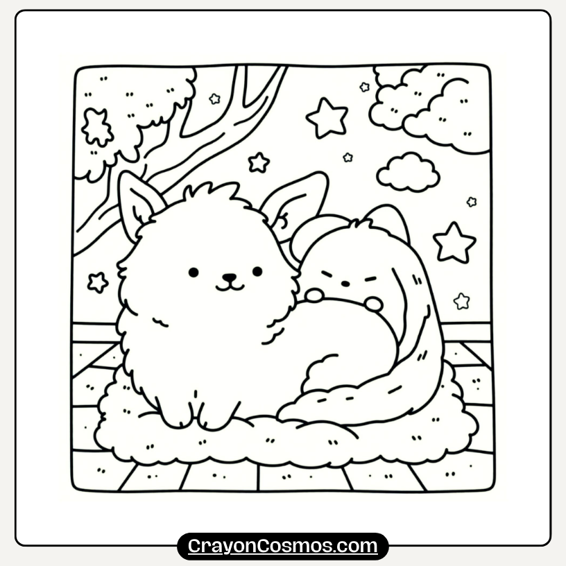 10.Fluffy-Fox-Cute-Cozy-Coloring-Page-1