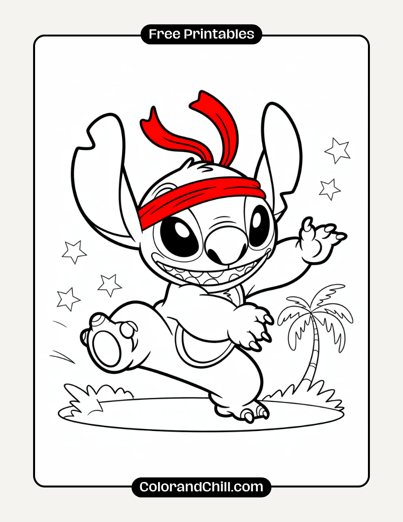 10.Stitch-Playing-Ping-Pong-with-Intense-Focus-Coloring-Page-3