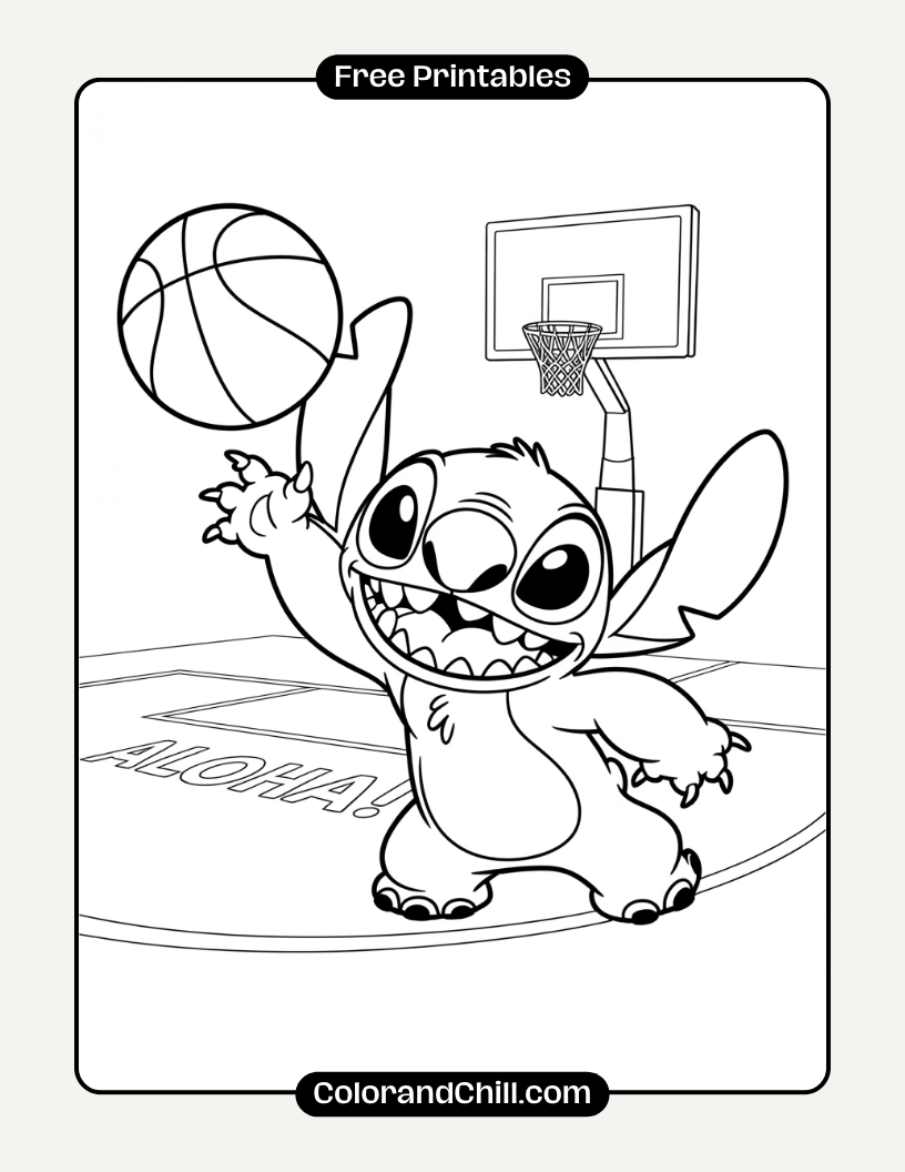 10.Stitch-Playing-Ping-Pong-with-Intense-Focus-Coloring-Page-4