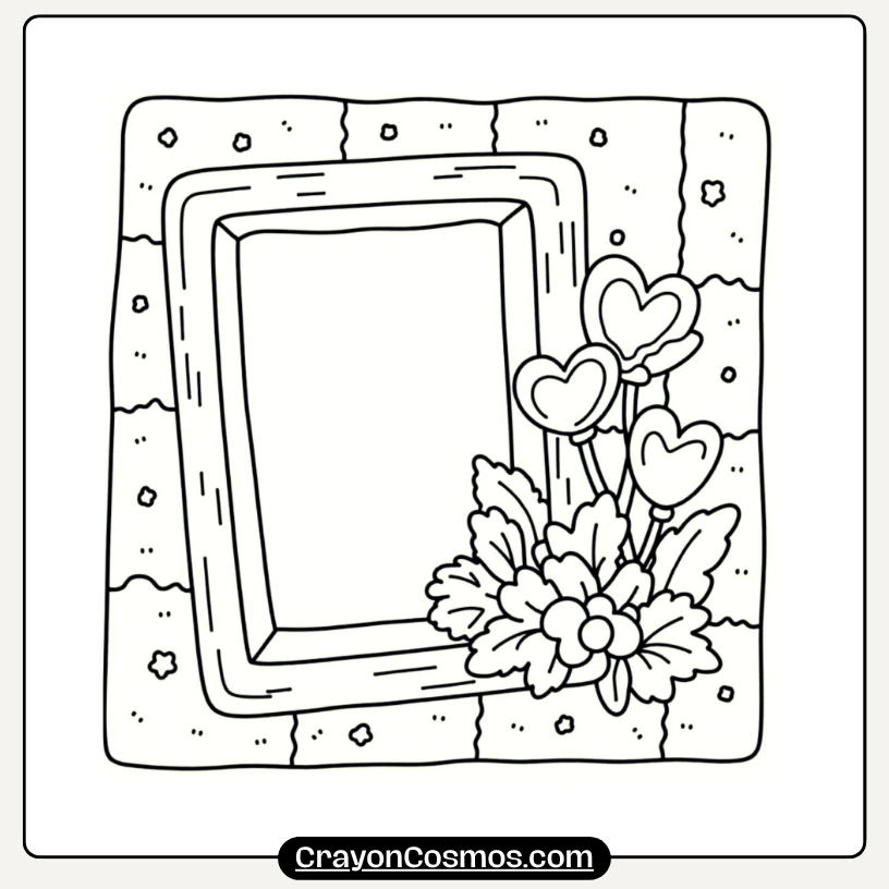 2.Heart-Shaped-Flowers-Cute-Cozy-Coloring-Page-1