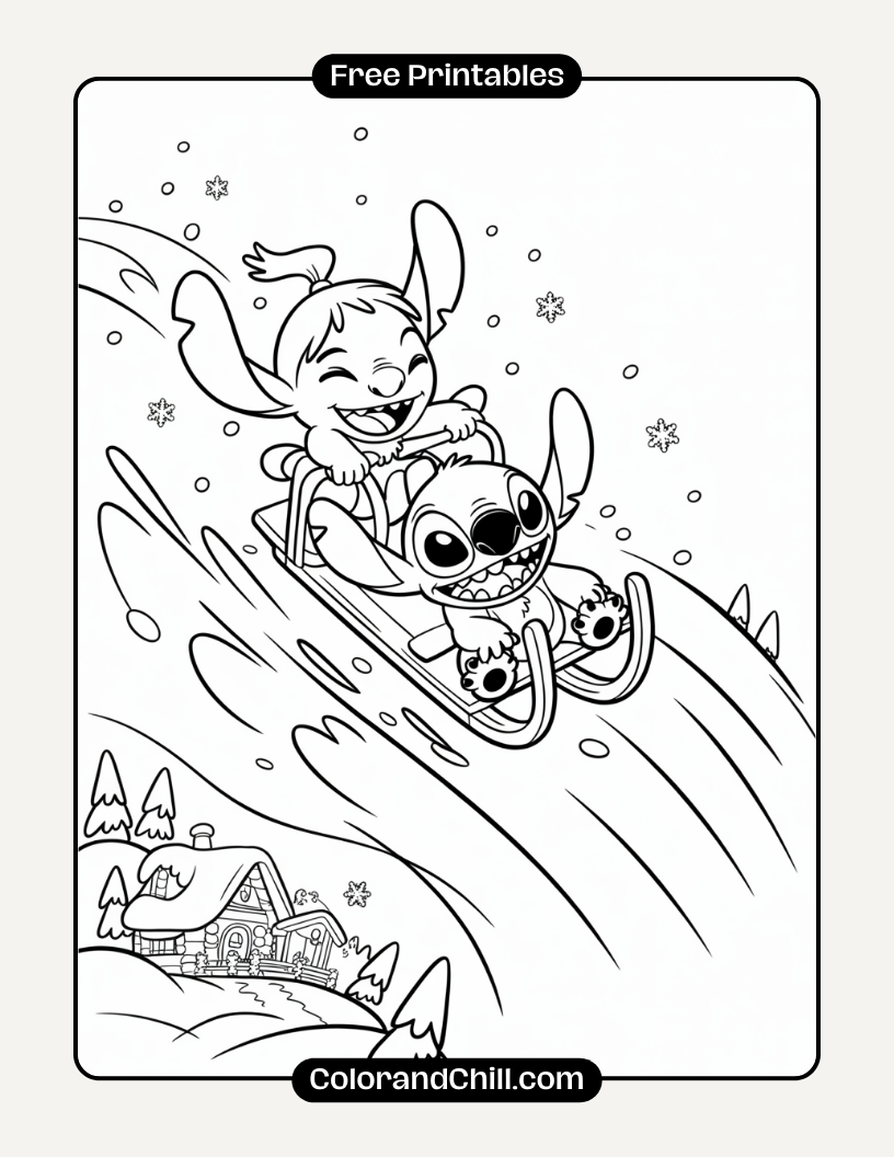 2.Lilo-and-Stitch-Trick-or-Treating-in-Monster-Costumes-Coloring-Page-28