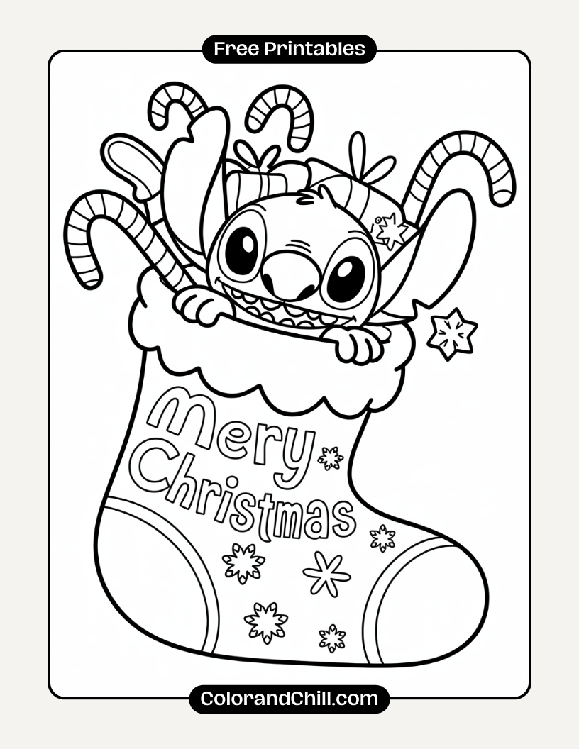 2.Stitch-Inside-a-Giant-Stocking-with-Candy-Canes-Coloring-Page