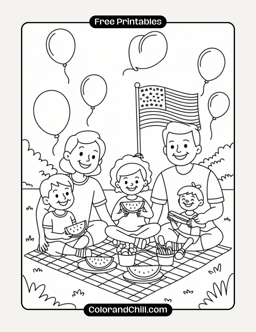 Free Printable 4th of July Coloring Pages for Kids Fun