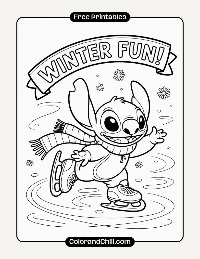 9.Stitch-Jumping-on-a-Trampoline-Coloring-Page-2
