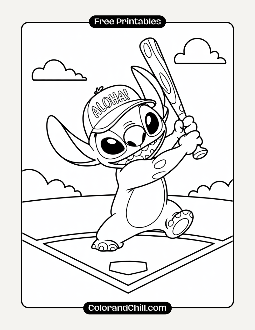 9.Stitch-Jumping-on-a-Trampoline-Coloring-Page-3