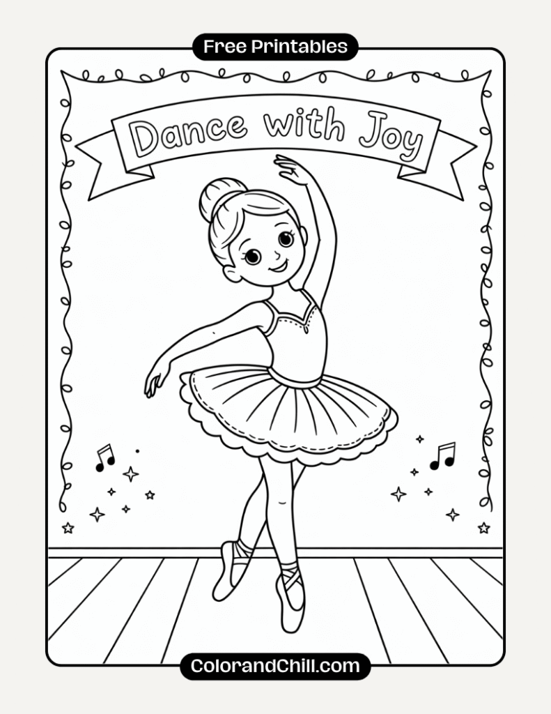 Free Printable Ballet Dancer Coloring Pages for Kids - Free PDF Printables