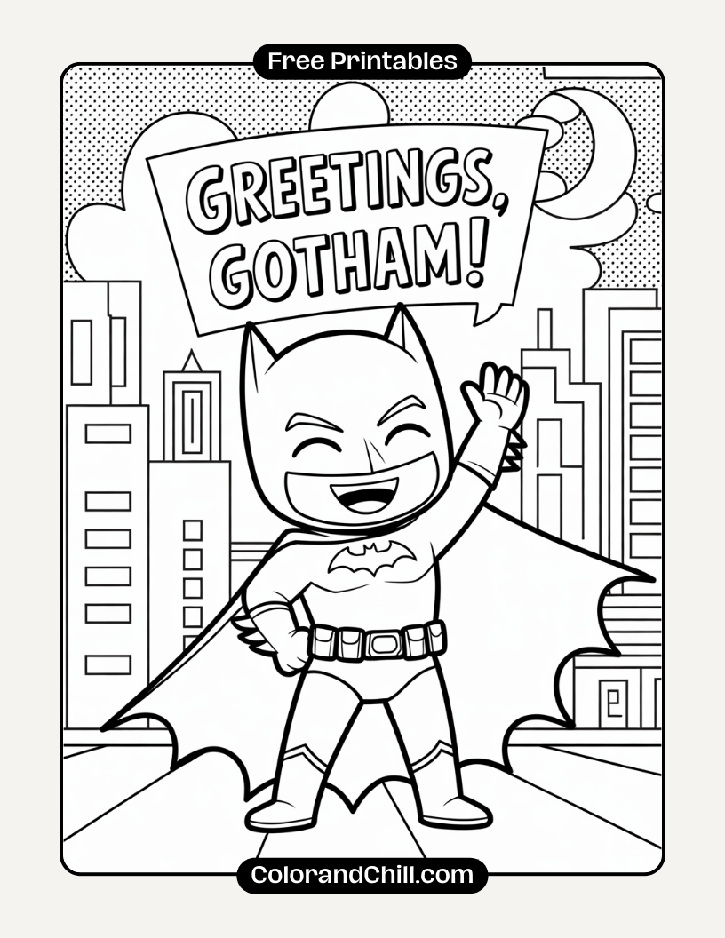 Free Batman Coloring Pages For Kids & Adults