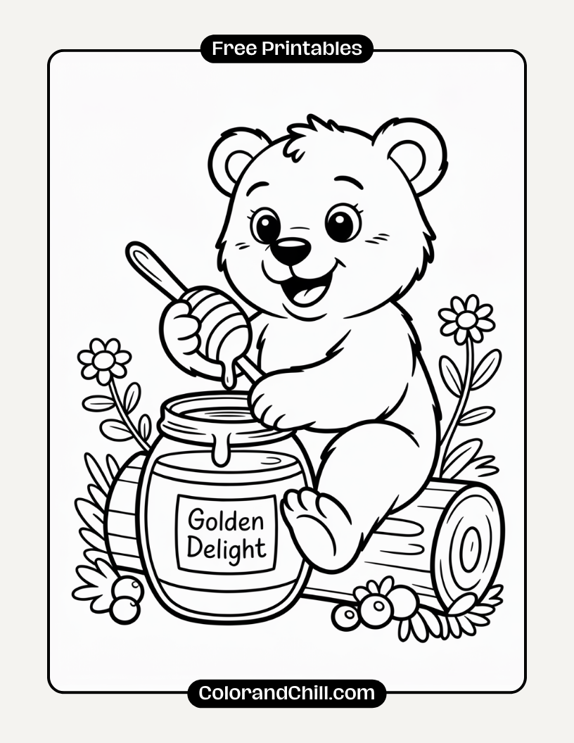 Free Printable Bear Coloring Pages for Kids & Adults