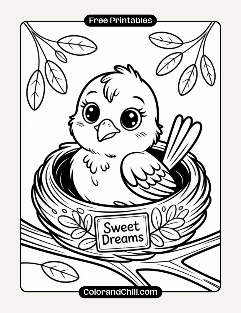 Free Printable Bird Coloring Pages for Adults & Kids