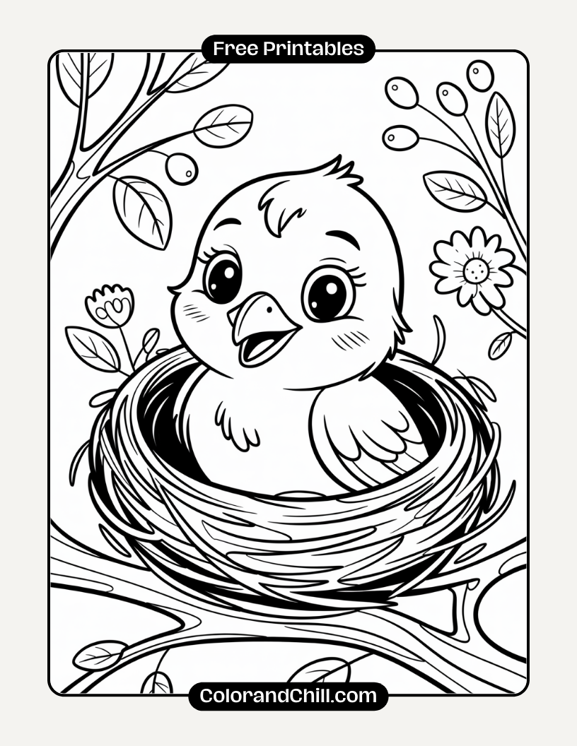 Free Printable Bird Coloring Pages for Adults & Kids