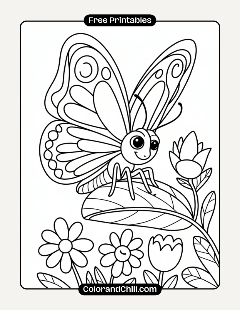 Free Printable Butterfly Coloring Pages for Kids & Adults
