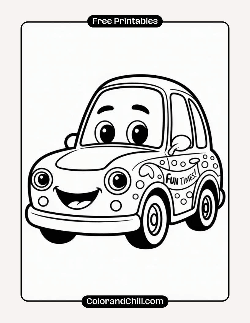 Free Printable Car Coloring Pages for Kids (Download Now)