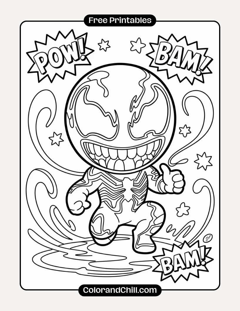 Free Carnage Coloring Page | Unleash Your Inner Villain