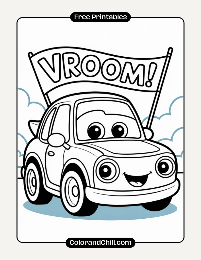Free Printable Car Coloring Pages For Kids & Adults