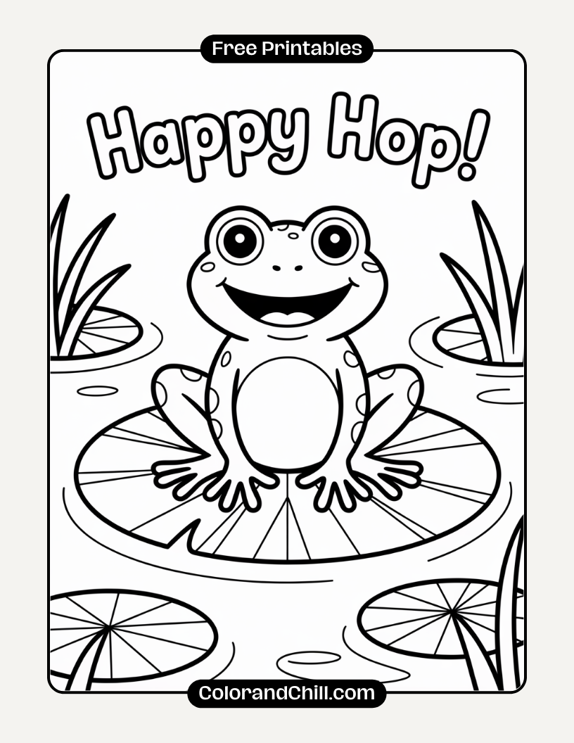 Leap Into Fun! Free Printable Frog Coloring Pages