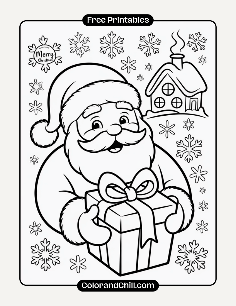 Adorable Christmas Coloring Pages for Kids Free Printables