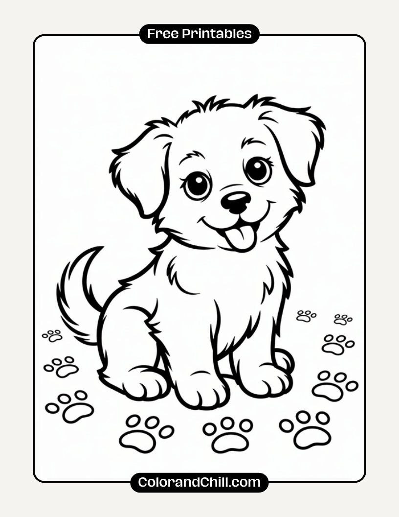Free Printable Dog Coloring Pages for Kids & Adults