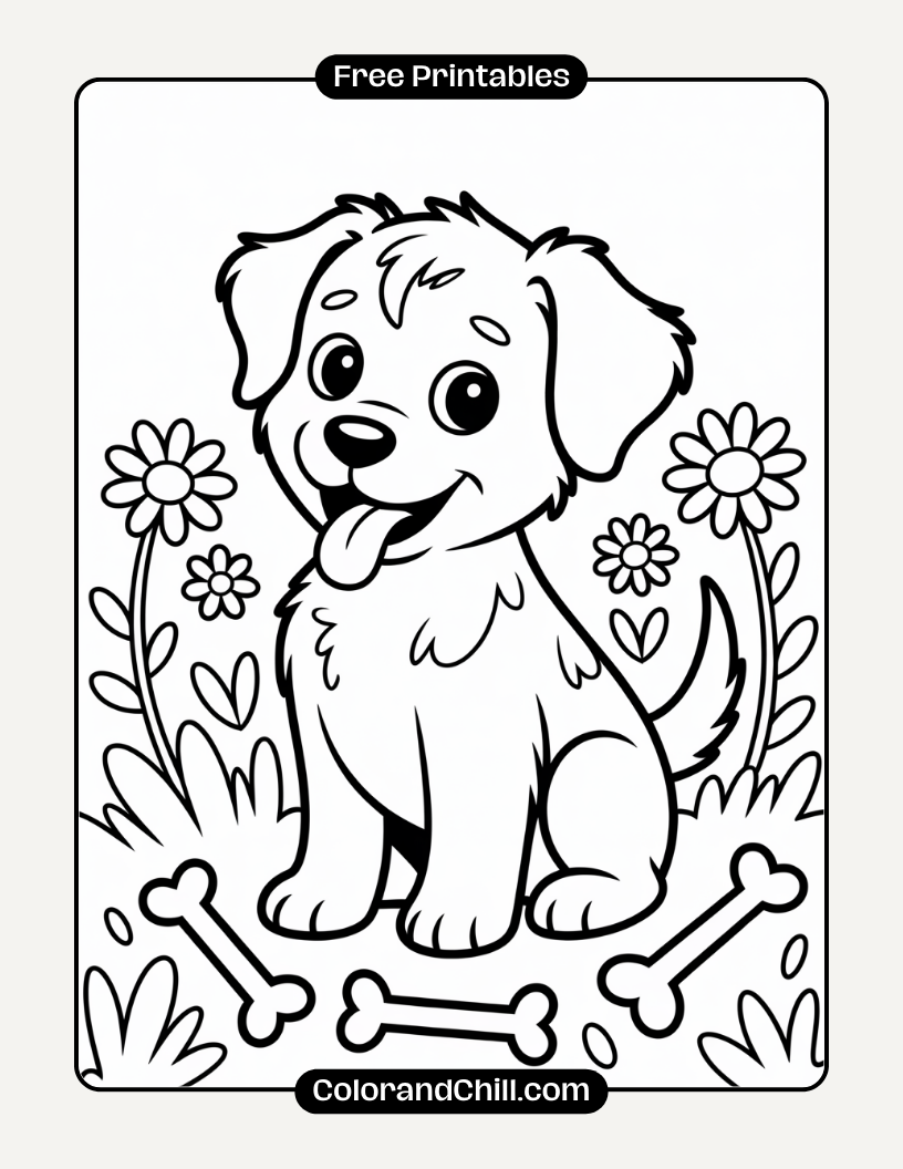 Free Printable Dog Coloring Pages For Kids & Adults
