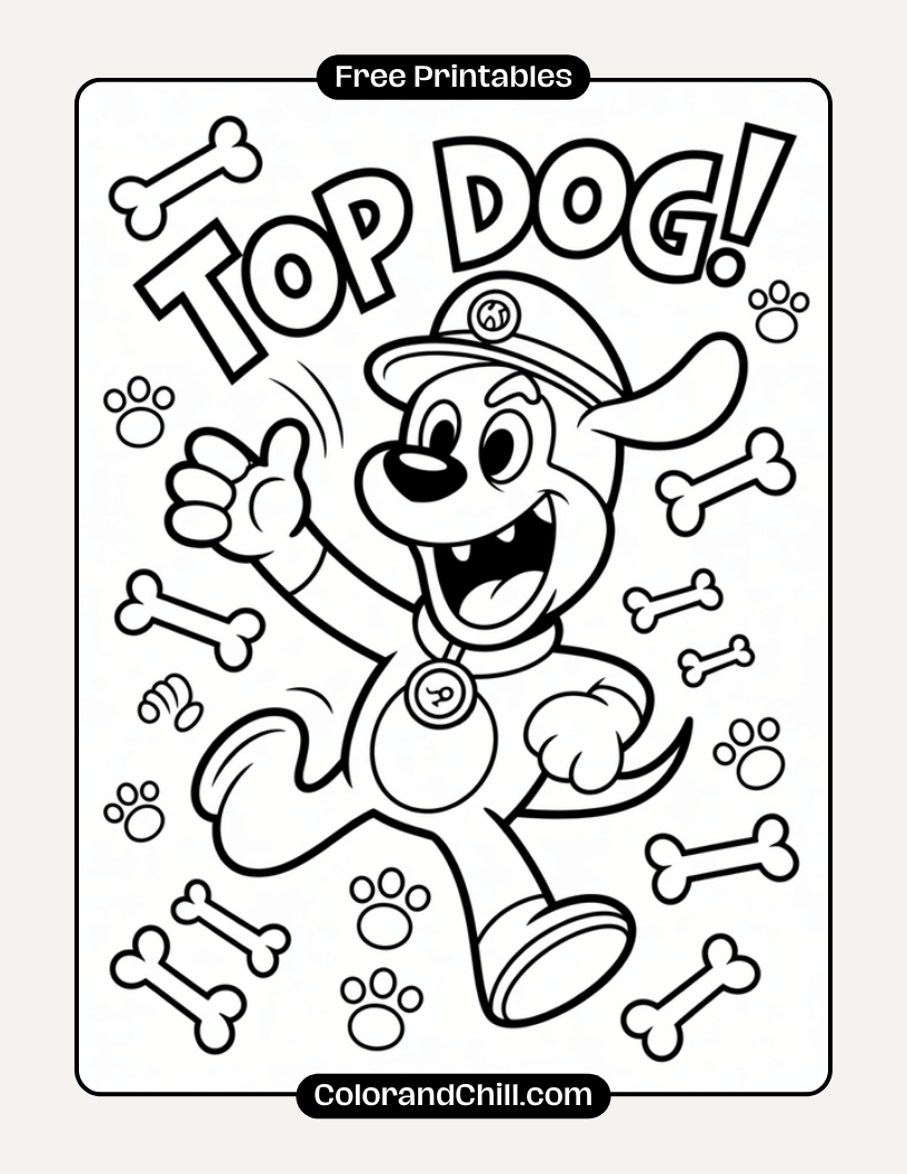 Free Printable Dog Man Coloring Pages for Kids Fun Activities