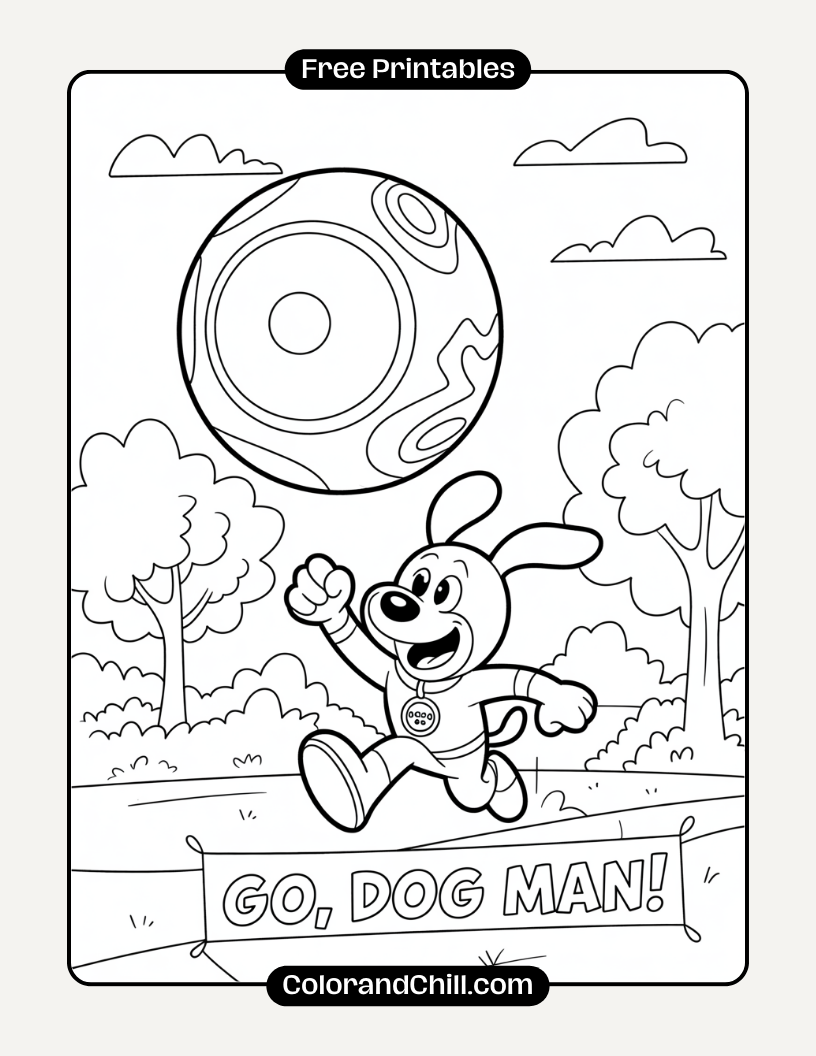 Free Dog Man Coloring Pages | Print & Color Dav Pilkey Fun