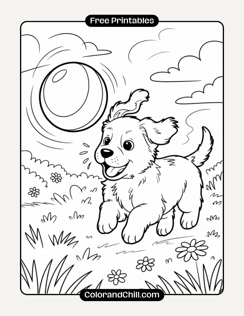 Free Printable Dog Coloring Pages For Kids & Adults