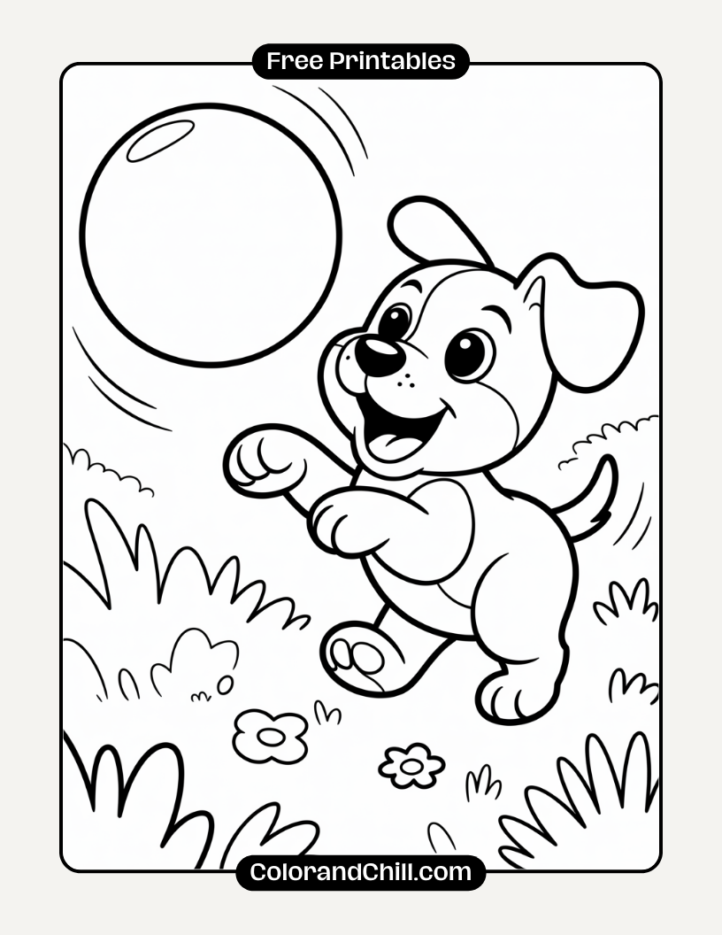 Free Printable Dog Coloring Pages For Kids & Adults