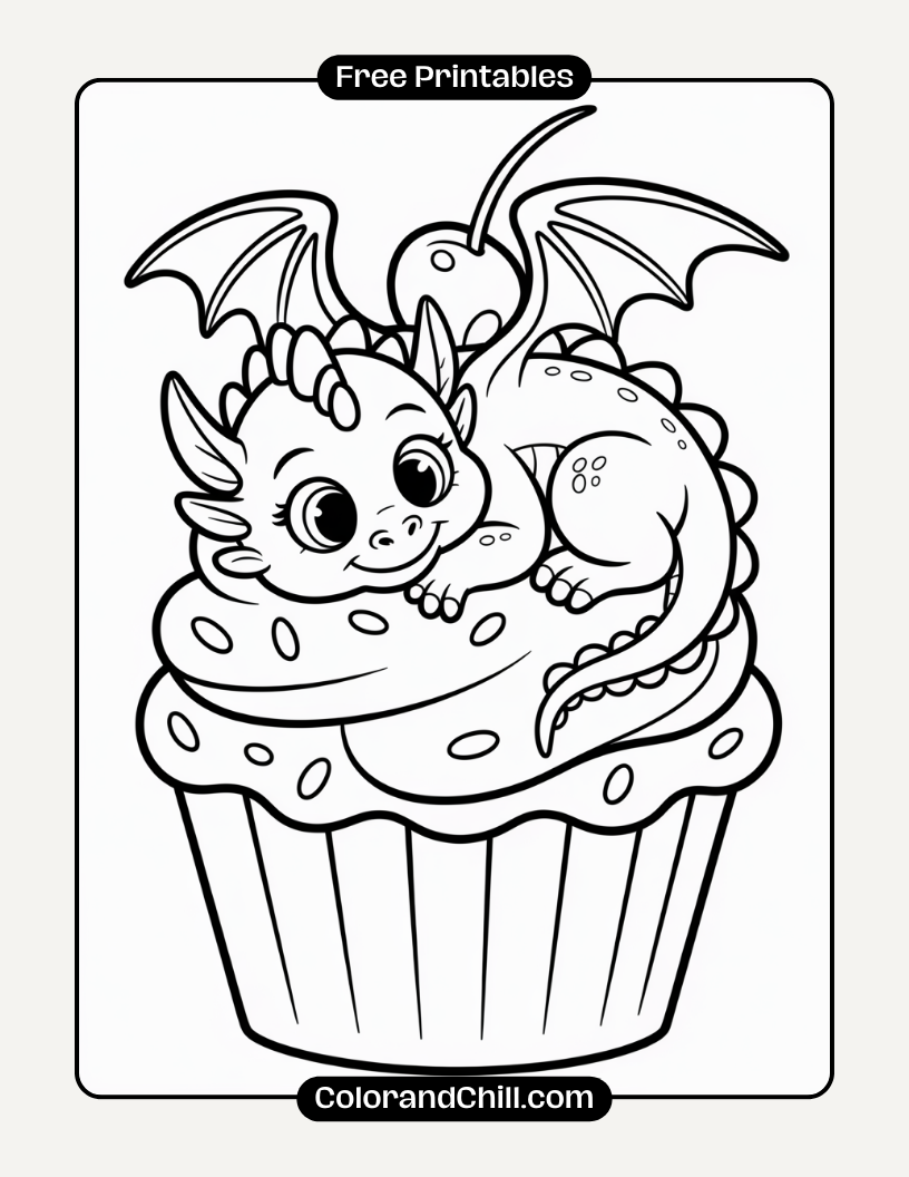 Free Printable Dragon Coloring Pages For Kids & Adults