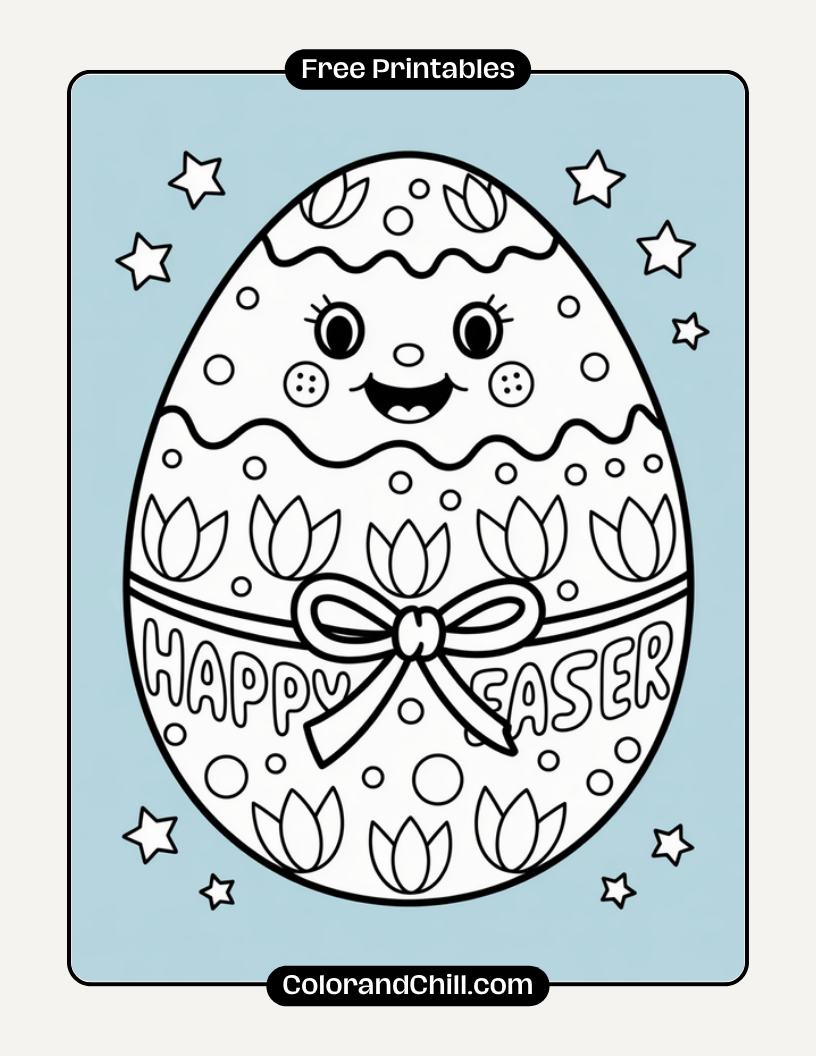 Free Printable Easter Egg Coloring Pages for Kids