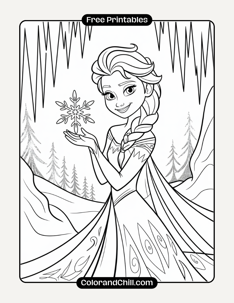 Free Printable Elsa Coloring Pages For Kids (Instant Download)