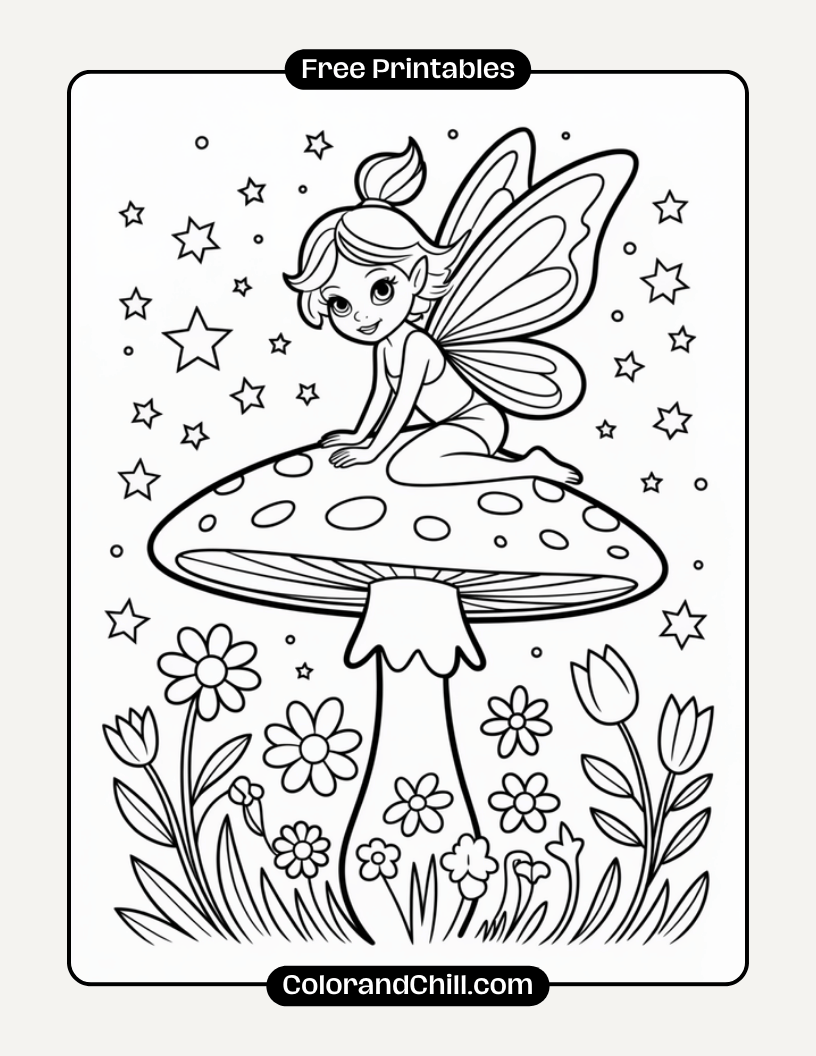 Magical Fairy Coloring Pages Free Printable Fun for Kids