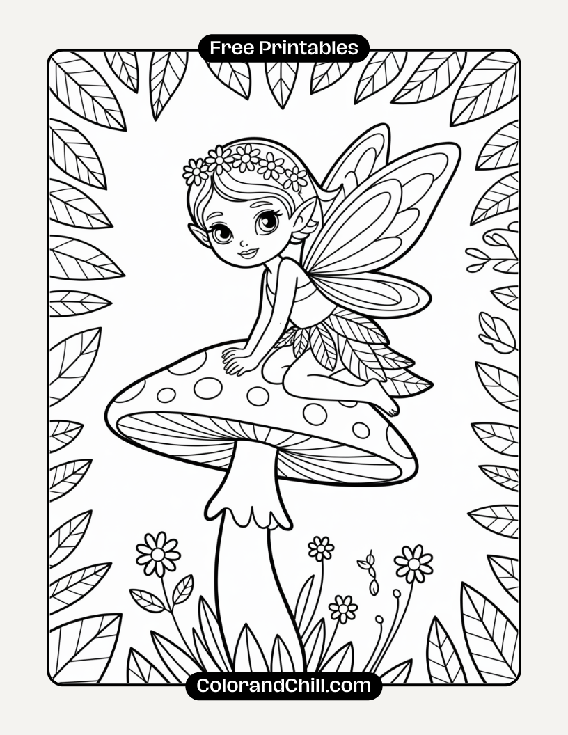 Free Printable Fairy Coloring Pages for Magical Fun