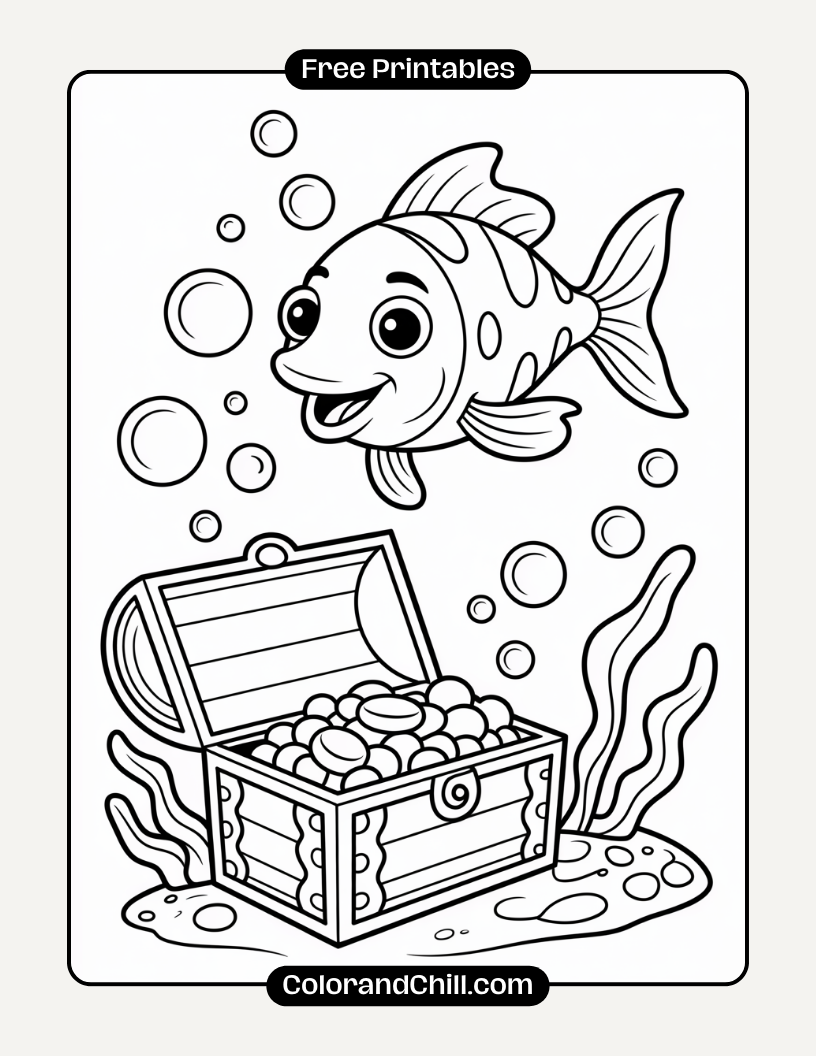 Free Printable Fish Coloring Pages For Kids & Adults