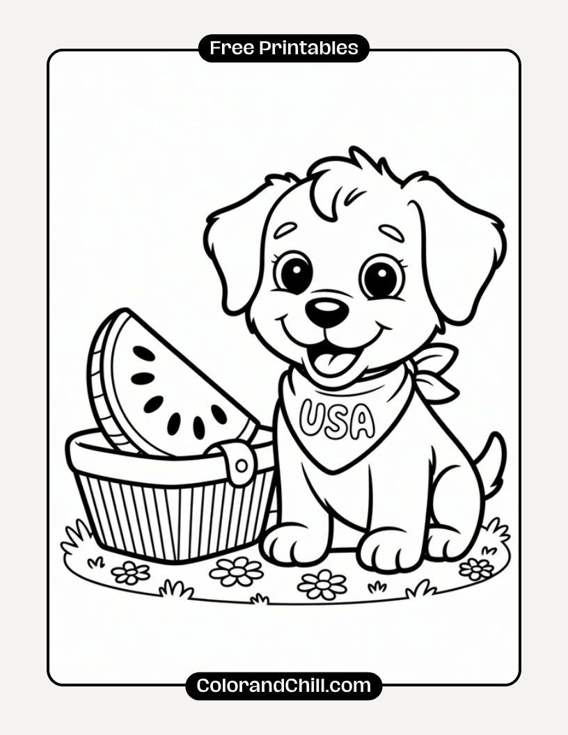 Free Printable Fourth of July Coloring Pages for Kids