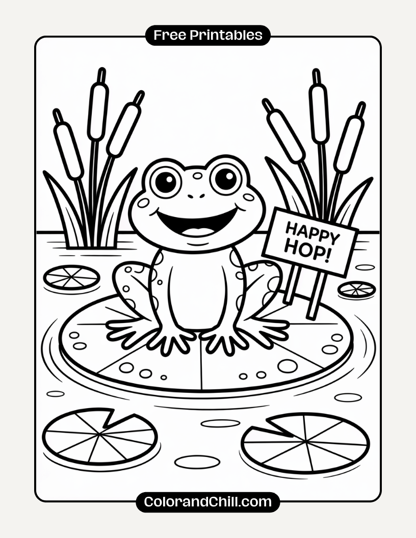 Free Printable Frog Coloring Pages For Kids & Adults
