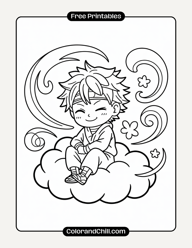Free Gojo Coloring Pages For Jujutsu Kaisen Fans