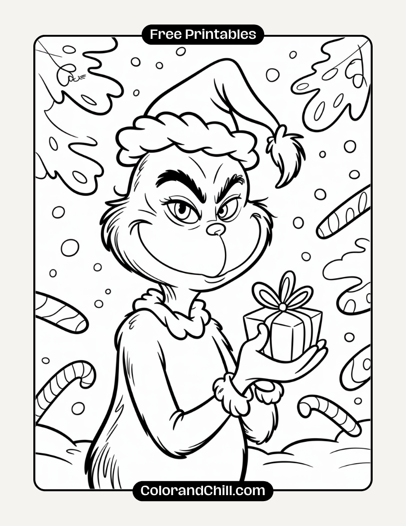 Free Grinch Coloring Pages - Fun Holiday Activity For Kids
