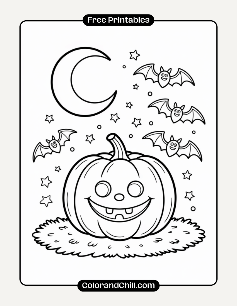 Spooky Halloween Coloring Pages for Kids Free Printable Fun