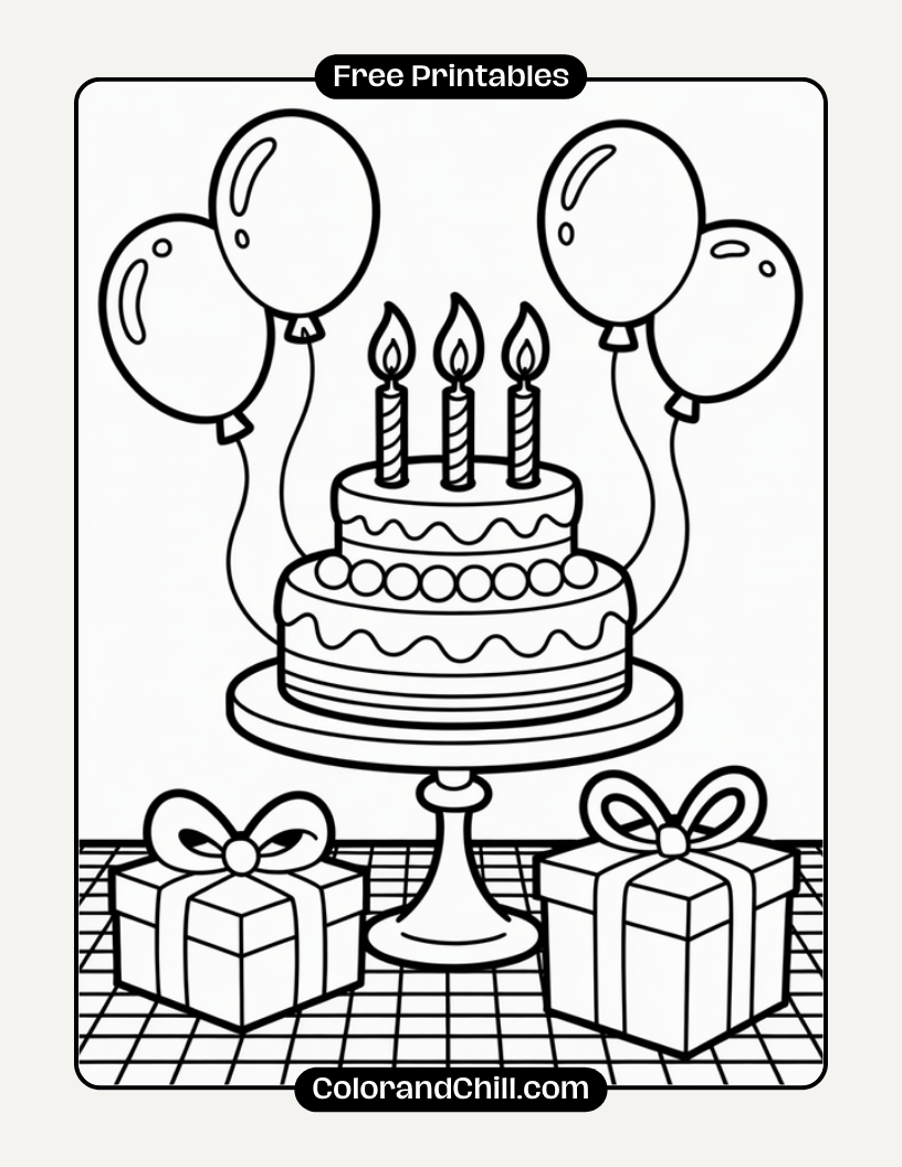 Happy Birthday Mom Coloring Page Free Printable Fun