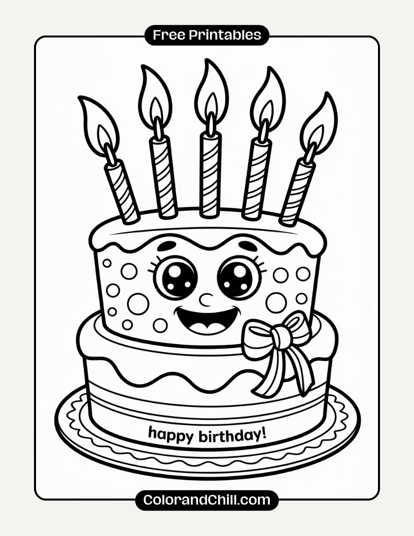 Free Happy Birthday Mom Coloring Pages to Print & Color