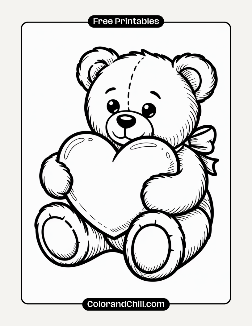 Free Printable Heart Coloring Pages for Kids & Adults