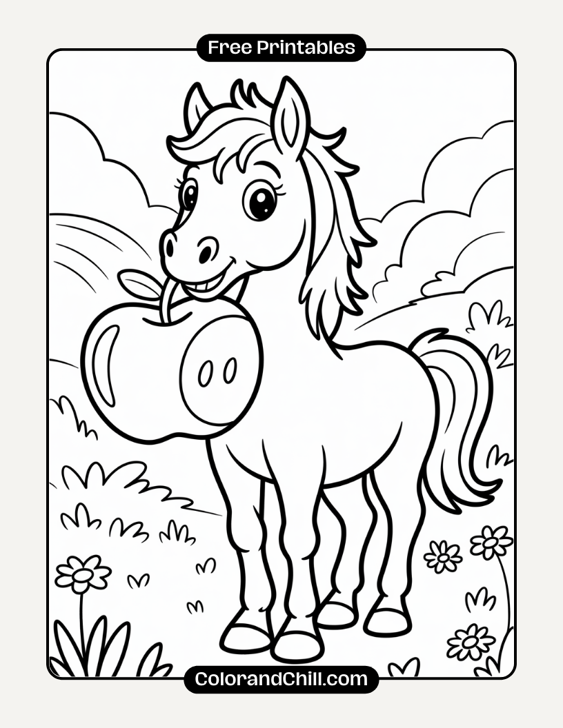 Free Printable Horse Coloring Pages for Kids & Adults
