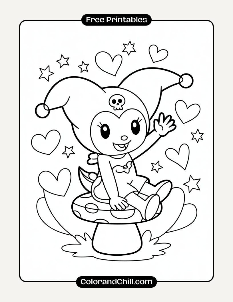 Free Printable Kuromi Coloring Pages for Cute Fun