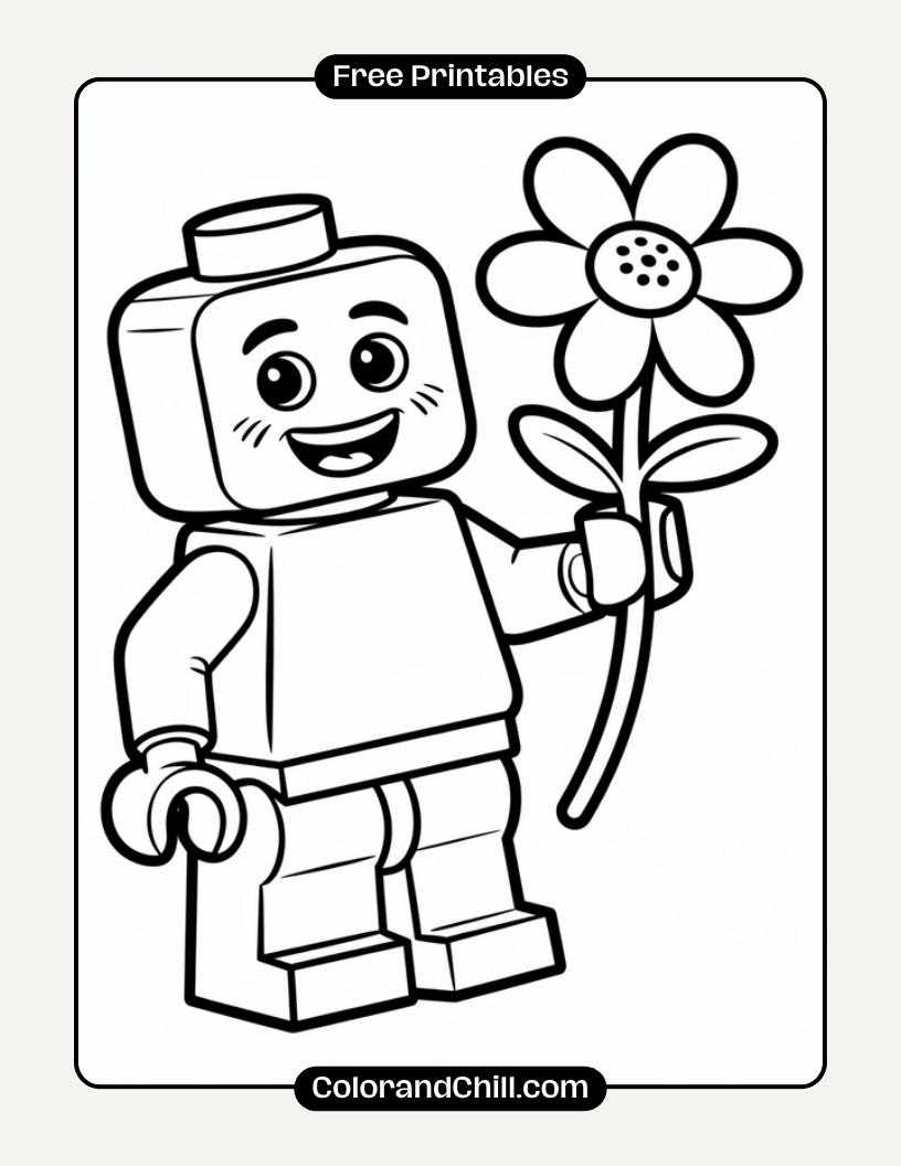 Free Printable LEGO Coloring Pages For Kids & Adults