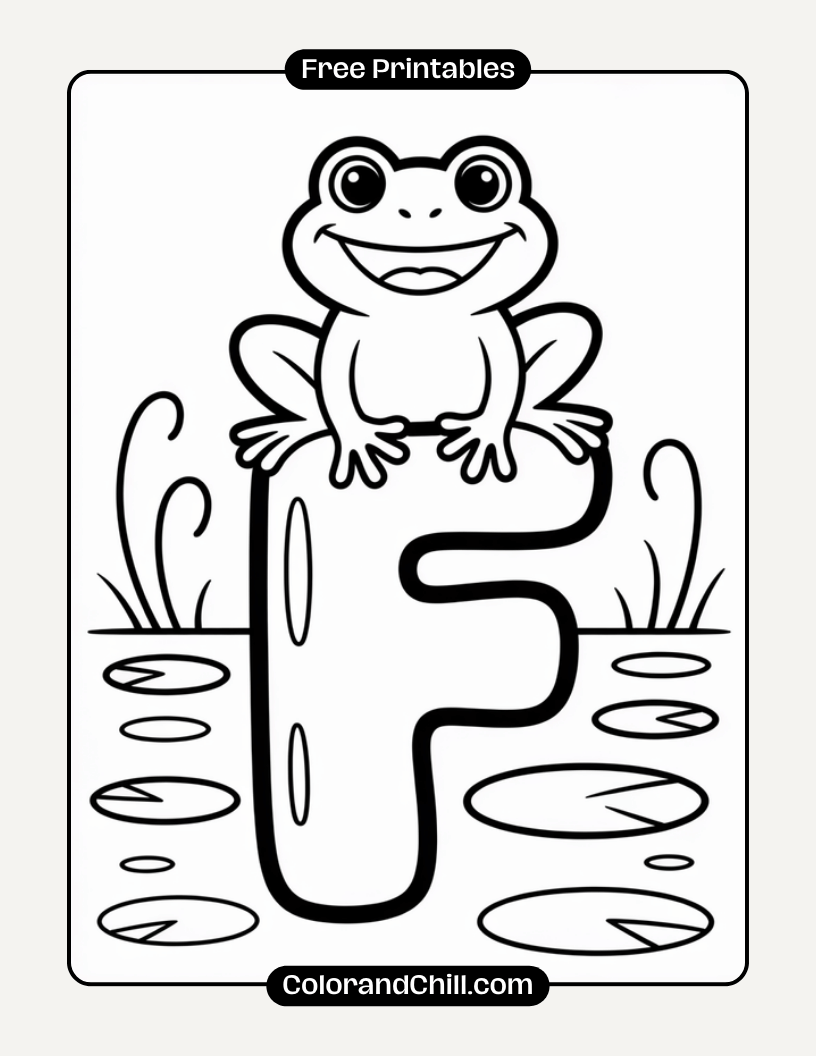 Free Printable Letter F Coloring Page for Kids Fun & Easy