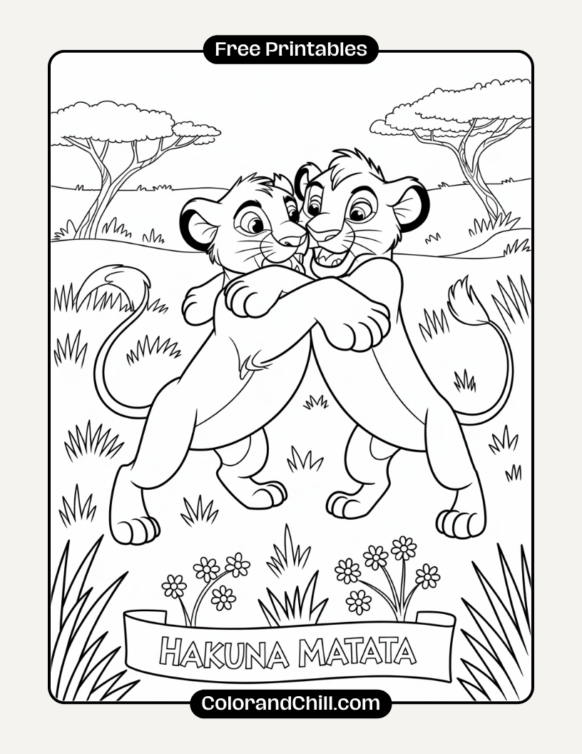 Roar into Fun with Free Lion King Coloring Pages