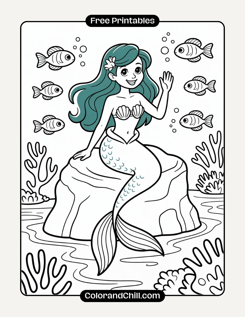 Free Printable Little Mermaid Coloring Pages for Kids