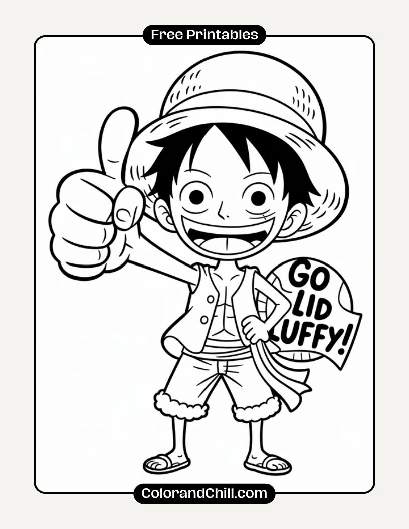 Free Printable Luffy Coloring Pages for One Piece Fans