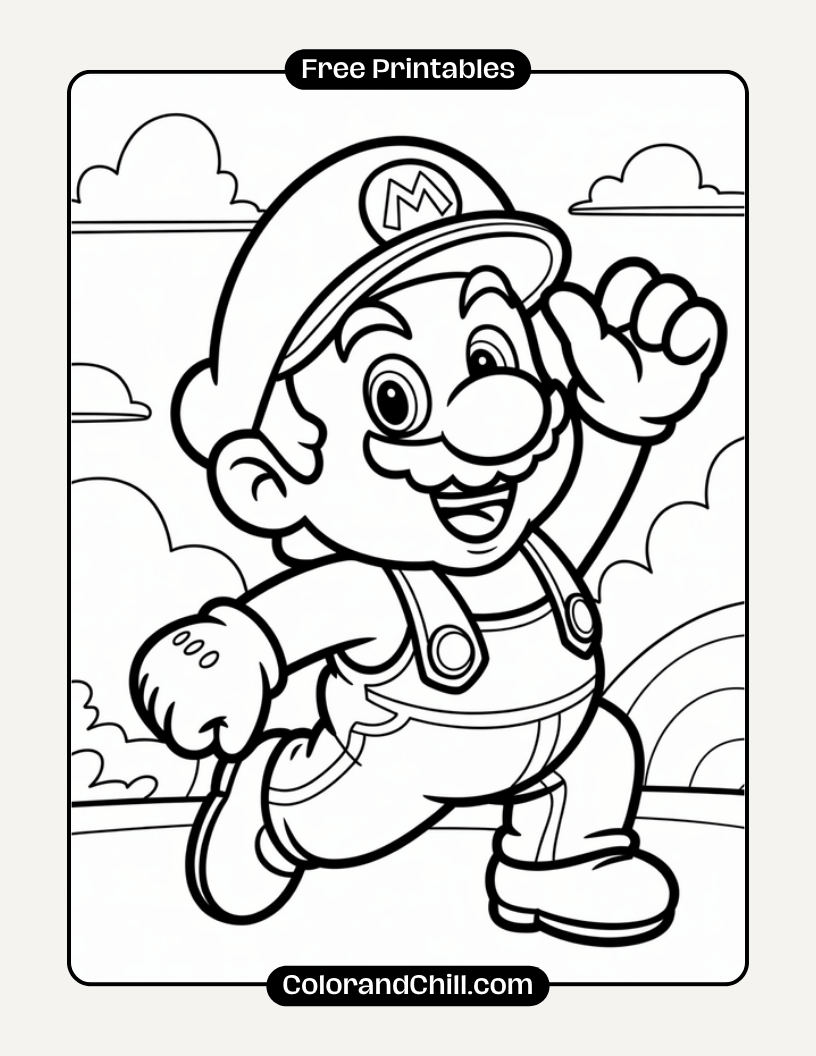 Free Mario Odyssey Coloring Pages - Print & Play Now!