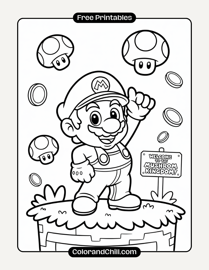 Super Mario Odyssey Coloring Pages - Free Printable Fun